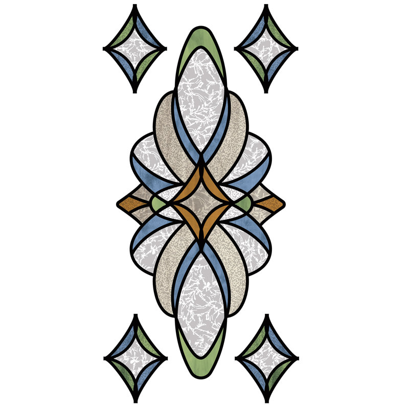 Lark Manor Stained Glass Window Decal & Reviews Wayfair